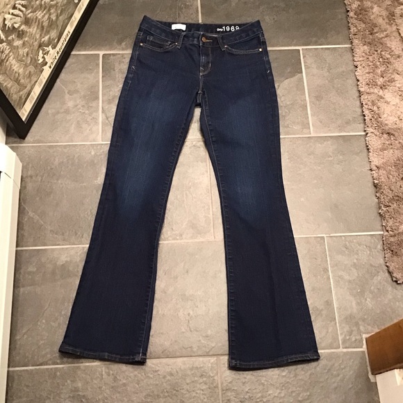Women's Boot Cut Jeans - Dark Blue - Picture 3 of 12